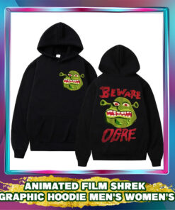 Animated Film Shrek Graphic Hoodie: Men's Women's Gothic Oversized Sweatshirt