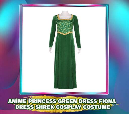 Anime Princess Fiona Green Dress: Shrek Cosplay Costume