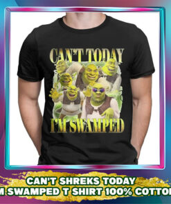 Can't Today I'm Swamped T-Shirt: Shrek's Men Vintage Cotton Tee