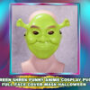 Green Shrek Cosplay PVC Mask: Full Face Halloween Party Mask