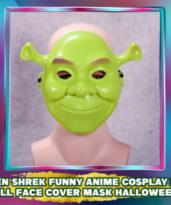 Green Shrek Cosplay PVC Mask: Full Face Halloween Party Mask