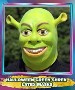 Halloween Green Shrek Latex Masks: Cosplay Party Mask