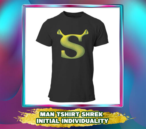 Man T-Shirt Shrek Initial: Graphic Streetwear Trendy Tee