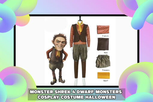 Monster Shrek Dwarf Monsters Cosplay Costume: Halloween King Dwarf Outfit