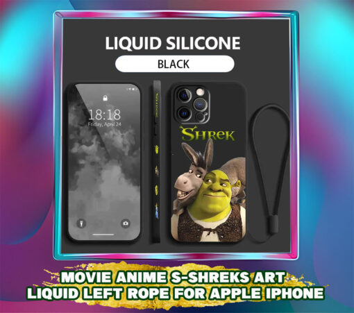 Shrek Anime iPhone Case: Luxury Golden Plating Cover for iPhone