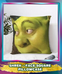 Shrek Face Pillowcase: Decorative Comfort Throw Pillow Cover, 50x50 cm