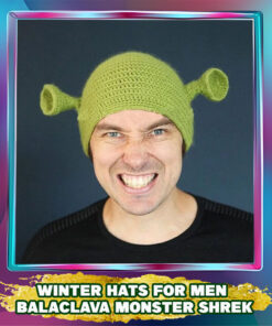 Winter Hats For Women Men: Shrek Wool Balaclava